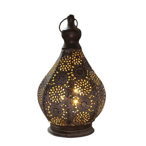 Moroccan battery-operated lamp