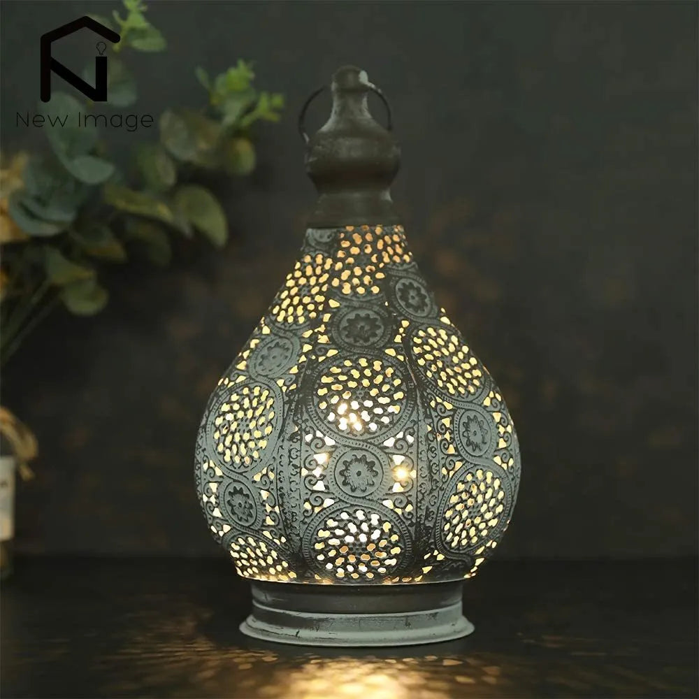 Moroccan battery-operated lamp